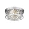Z-Lite Clarion 3 Light Flush Mount, Polished Nickel & Inner Clear Water & Outer Clear 493F3-PN - alternate 3